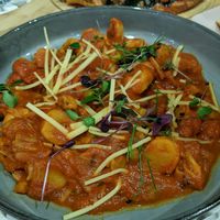 Sweet potato gnocchi with tomato and jackfruit ragu and vegan cheese at Bounty Beets - Le Meridien Mina Seyahi in Dubai