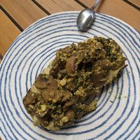 Plant based scramble (tofu+hummus on toast). at Bounty Beets - Le Meridien Mina Seyahi in Dubai