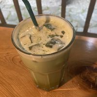 Iced matcha   at Hongu Cafe in Nikko