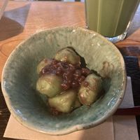 Yomogi dango  at Hongu Cafe in Nikko