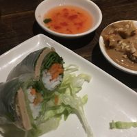 Summer rolls (half eaten!) at Pho in Sheffield