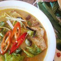 Curry noodle soup at Pho in Sheffield