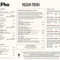 A lot more options than stated in description and nupc cham chay is vegan chay means vegetarian and definitely fish less sauce sweet chilli is also fine  at Pho in Sheffield