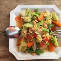 Mixed salat at Joy's in Nong Khiaw