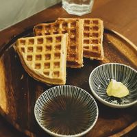 The best Waffles with vegan Butter!! at Herbivore Coron in Coron