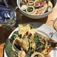 Soupe aux légumes variés & pizza crudi  at Brawcoli in Lorient