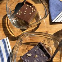 Desserts chocolat & myrtille  at Brawcoli in Lorient