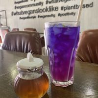 Butterfly pea tea  at Veganerie - Nana in Bangkok