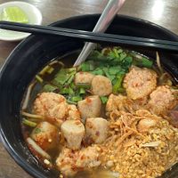 Tom yum noodles soup at Veganerie - Nana in Bangkok