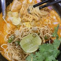 Spicy coconut noodles  at Veganerie - Nana in Bangkok