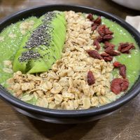 Green and fresh smoothie bowl, 250 baht  at Veganerie - Nana in Bangkok