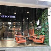 outdoor seating along the street  at Veganerie - Nana in Bangkok