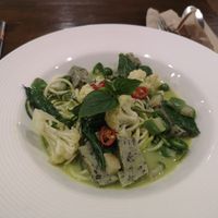 Green curry zoodles at Veganerie - Nana in Bangkok
