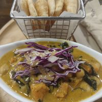Chickpea and sweet potato curry 🍛😋 at Veganerie - Nana in Bangkok