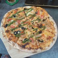 Pizza - big portion! at Veganerie - Nana in Bangkok