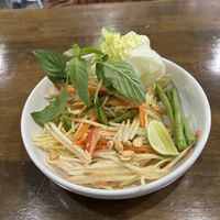 Green papaya saladd  at Veganerie - Nana in Bangkok