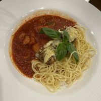 Pasta meatballs  at Veganerie - Nana in Bangkok