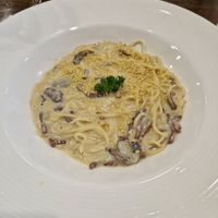 Spaghetti carbonara at Veganerie - Nana in Bangkok