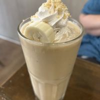 Banana peanut butter milkshake  at Veganerie - Nana in Bangkok
