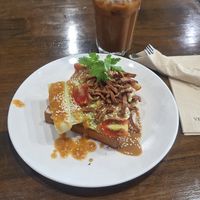 Avocado Toast.  Very delicious but I found too creamy.  I think adding the vegan mayonnaise was too much. at Veganerie - Nana in Bangkok