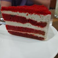 Red velvet cake at Veganerie - Nana in Bangkok