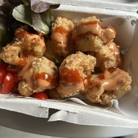 Cauliflower wings. Pretty tasty!  at Veganerie - Nana in Bangkok