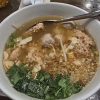 Tom Yam Noodle - lots of fake meat, I liked it at Veganerie - Nana in Bangkok