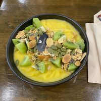 Mango smoothie bowl.  at Veganerie - Nana in Bangkok
