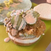 Buffalo Oyster Mushroom Sandwich  at Happy Soul in Palmetto