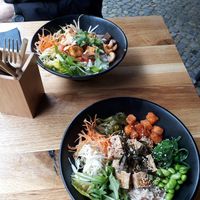 Rice bowls Teriyaki  (B1, front) and Sot Ca (B2, back) at Viet Next Door in Berlin