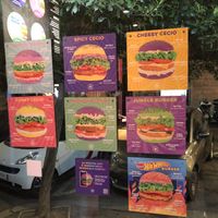 Burger descriptions  at Flower Burger in Rome