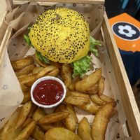 Spicy burger   at Flower Burger in Rome