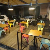 Outside area at Flower Burger in Rome