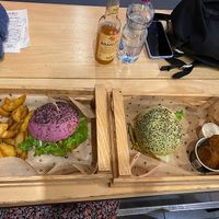 Cherry burger and BBQ Jungle  at Flower Burger in Rome