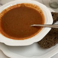 Tom Tom tomato soup  at Blushing in Amsterdam