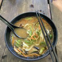 Udon noodles requested without fish saucee  at Noru in Bacalar