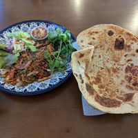 Mushrooms Agdah + Roti at Asalam Restaurant in Jeju