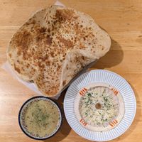 Vegan Hummus & Flat Bread at Asalam Restaurant in Jeju