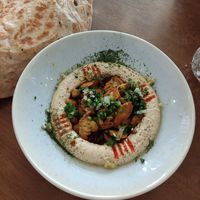 Hummus with mushrooms at Asalam Restaurant in Jeju