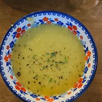 Free lentil soup at Asalam Restaurant in Jeju