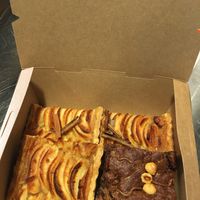 Apple pie & hazelnut brownie  at Anana in Athens