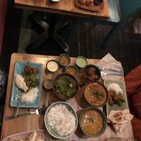 Spilling out onto the second table  #Veganuary at Baboo Ji in Southampton