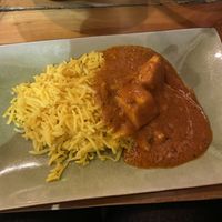 Butter tofu and pilau rice  at Baboo Ji in Southampton