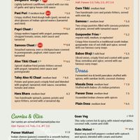 Menu 1/2  at Baboo Ji in Southampton