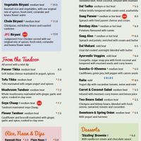 Menu 2/2  at Baboo Ji in Southampton