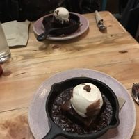 Sizzling brownie 💚 at Baboo Ji in Southampton