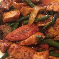 Green Bean Tofu at Long Beach Cafe in Lakewood