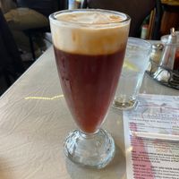 Thai iced tea with coconut milk  at Long Beach Cafe in Lakewood