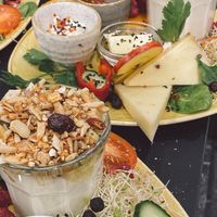 vegetarian breakfast at Marias Biotreff in Mondsee