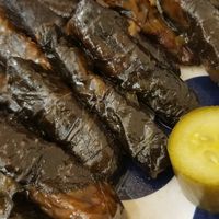 Stuffed grape leaves at Dar Ne'meh in Amman